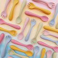 Cucchiaio e forchetta silicone