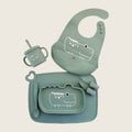 Set pappa coccodrillo azzurro polvere