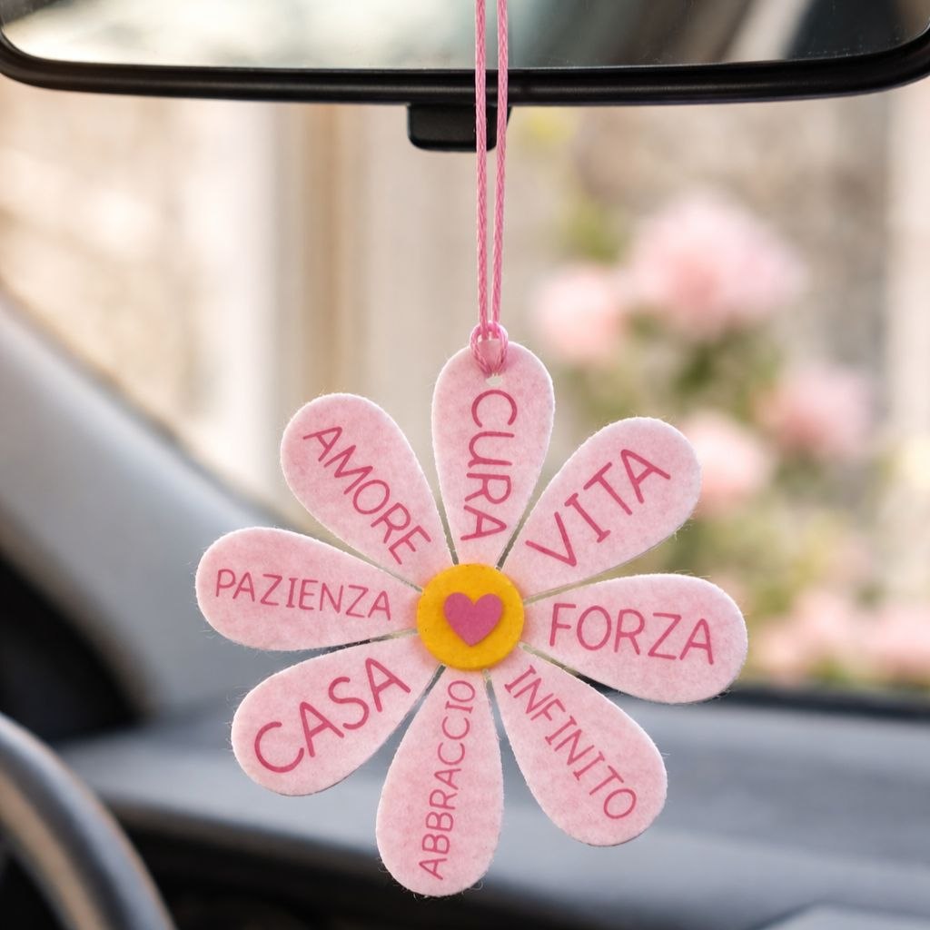 Profumatore auto "La mamma in 8 petali"